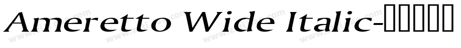 Ameretto Wide Italic字体转换